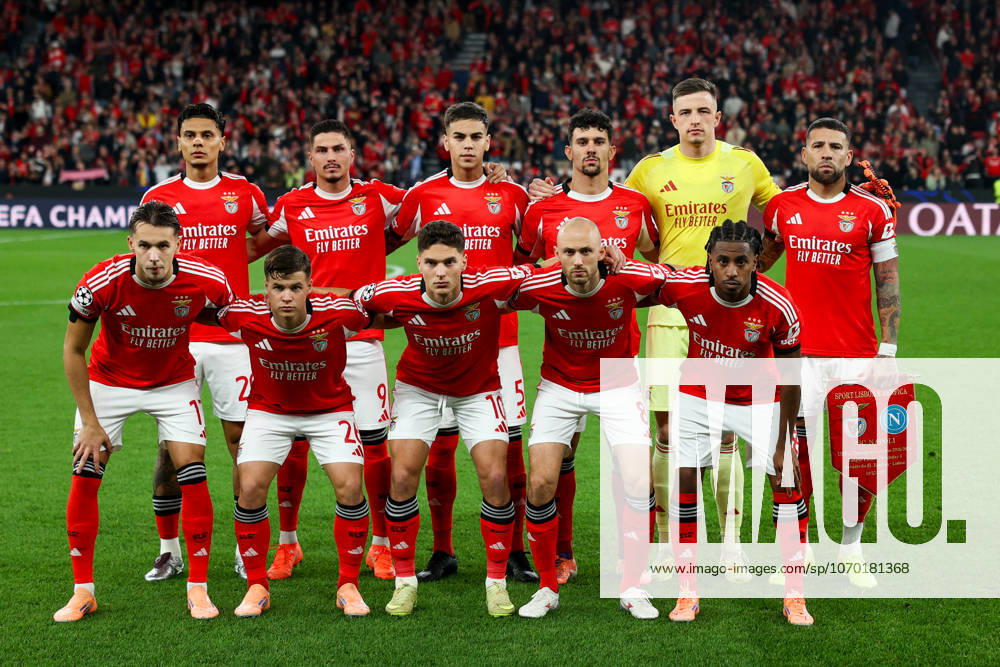 SL Benfica v Napoles FC - UEFA Champions League 2025 2026 Onze inicial do Benfica durante a partida entre SL Benfica v Napoles FC, valida pela fase de Grupos da Uefa Champions League 2025 2026, no Estadio da Luz, Portugal (Foto de Diogo Faria Reis Avant Sports) Lisboa Estadio da Luz Portugal