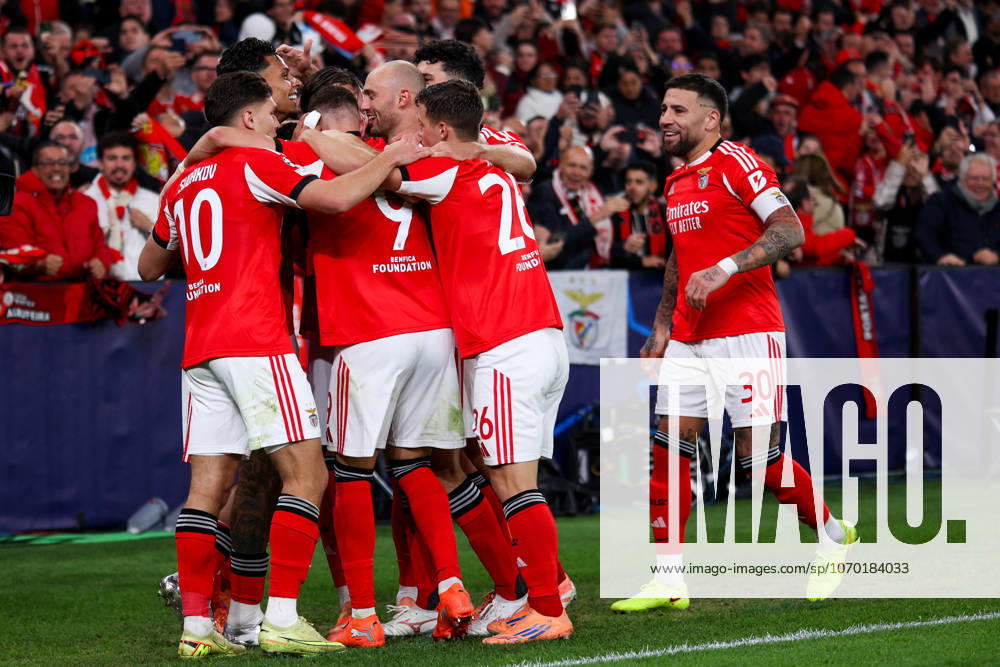 SL Benfica v Napoles FC - UEFA Champions League 2025 2026 Benfica celebra o golo de Leandro Barreiro durante a partida entre SL Benfica v Napoles FC, valida pela fase de Grupos da Uefa Champions League 2025 2026, no Estadio da Luz, Portugal (Foto de Diogo Faria Reis Avant Sports) Lisboa Estadio da Luz Portugal