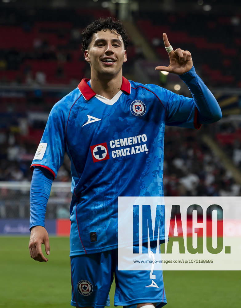 Cruz Azul v CR Flamengo - FIFA Derby of the Americas 2025: FIFA Intercontinental Cup Jorge Sanchez of Cruz Azul celebrates after scoring a goal during the FIFA Derby of the Americas 2025: FIFA Intercontinental Cup, match between Mexico s Cruz Azul and Brazil s CR Flamengo at Ahmad Bin Ali Stadium in Al-Rayyan, Qatar, on December 10, 2025. DOHA Qatar