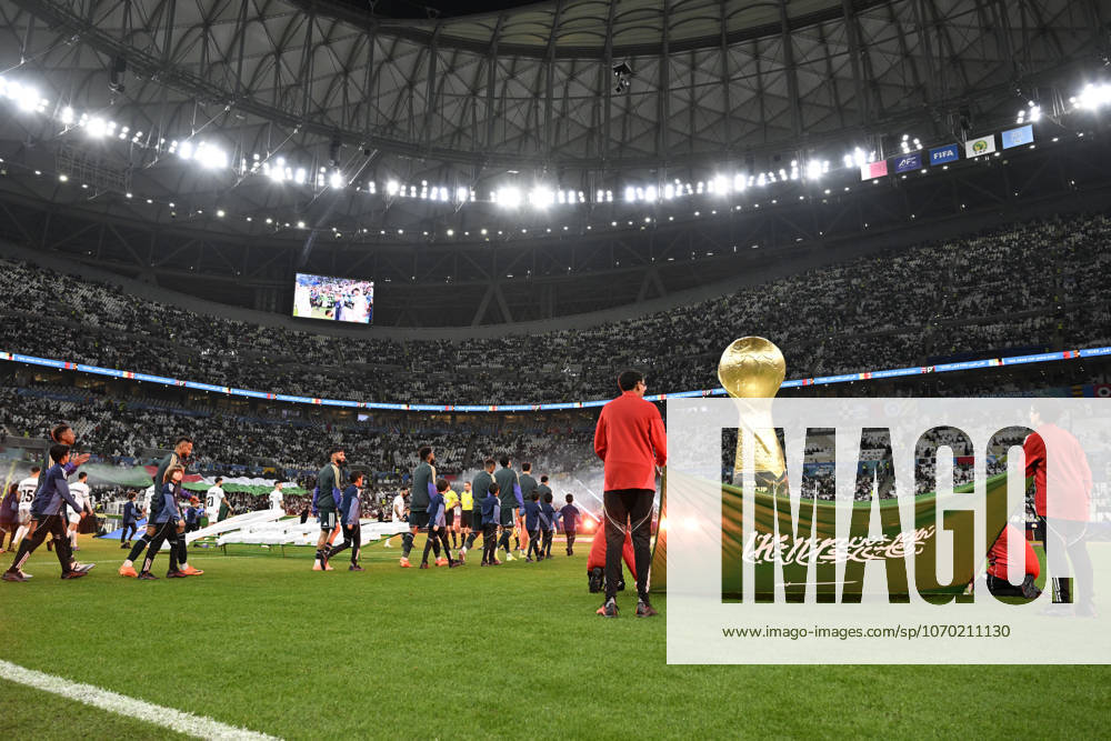 Palestine v Saudi Arabia - 2025 FIFA Arab Cup LUSAIL, QATAR – DECEMBER 11: A view from the ceremony before the 2025 FIFA Arab Cup quarterfinal match between Palestine and Saudi Arabia at Lusail Stadium in Lusail, Qatar on December 11, 2025. Stringer Anadolu Lusail Qatar. Editorial use only. Please get in touch for any other usage.