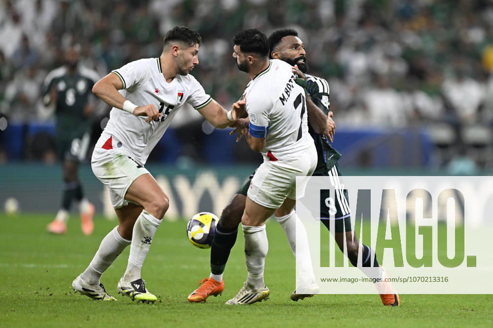 Palestine v Saudi Arabia - 2025 FIFA Arab Cup LUSAIL, QATAR - DECEMBER 11: Feras Albrikan (9) of Saudi Arabia in action during their 2025 FIFA Arab Cup quarterfinal match between Palestine and Saudi Arabia at Lusail Stadium in Lusail, Qatar on December 11, 2025. Stringer Anadolu Lusail Qatar. Editorial use only. Please get in touch for any other usage.