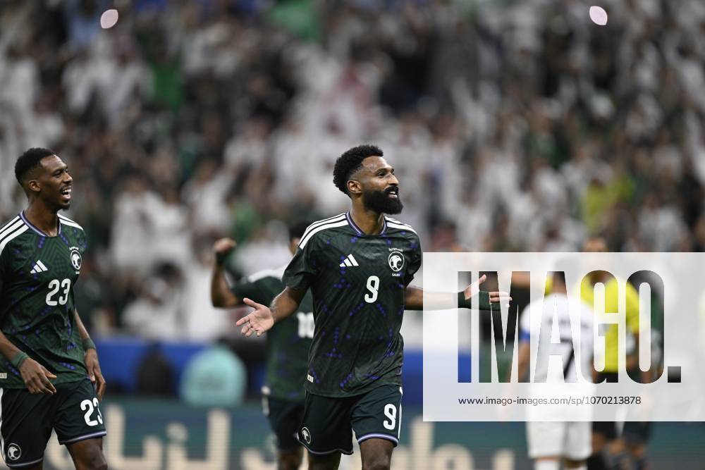 Palestine v Saudi Arabia - 2025 FIFA Arab Cup LUSAIL, QATAR – DECEMBER 11: Firas el-Bureykan of Saudi Arabia celebrates after score a goal during their 2025 FIFA Arab Cup quarterfinal match between Palestine and Saudi Arabia at Lusail Stadium in Lusail, Qatar on December 11, 2025. Stringer Anadolu Lusail Qatar. Editorial use only. Please get in touch for any other usage.