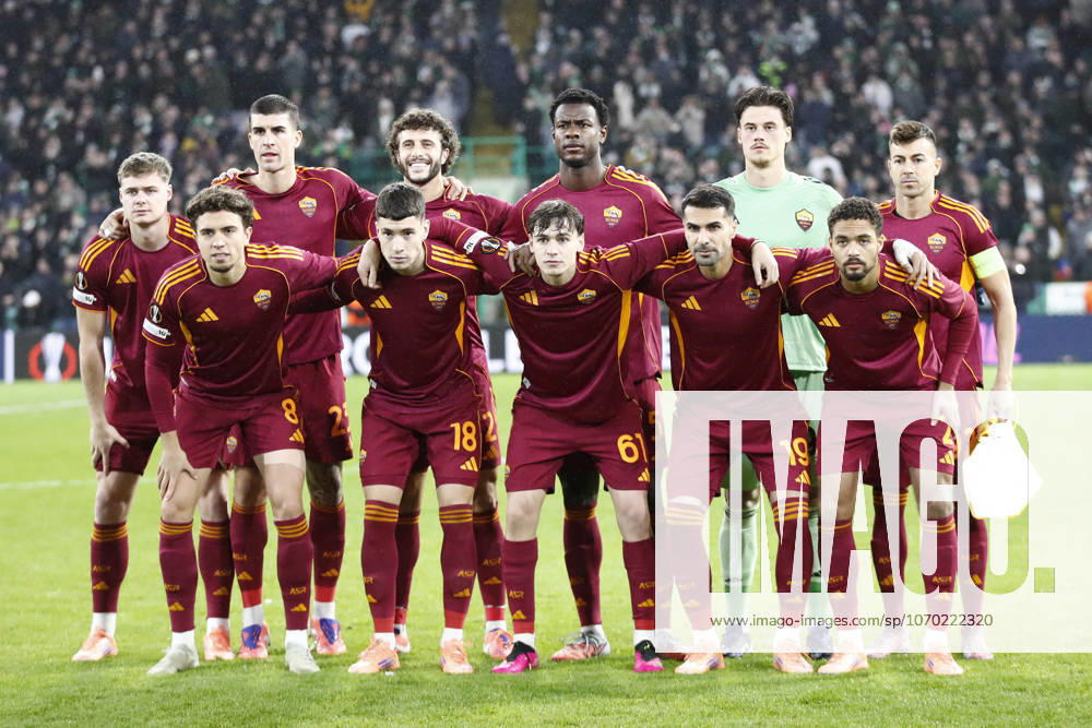 CALCIO - UEFA Europa League - Celtic vs Roma 11.12.2025 Europa League Fase a Gironi : Celtic vs Roma Nella foto: Formazione Roma (Foto Gino Mancini) Glasgow