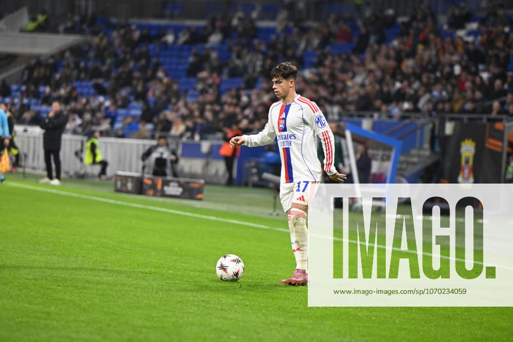 Football : Olympique Lyonnais v G.A. Eagles - UEFA Europa League 11 12 2025 Afonso Moreira of Lyon during the UEFA Europa league match between Olympique Lyonnais and G.A. Eagles at Groupama Stadium Decines Charpieu Lyon on December 11 2025 , France LYONFrance