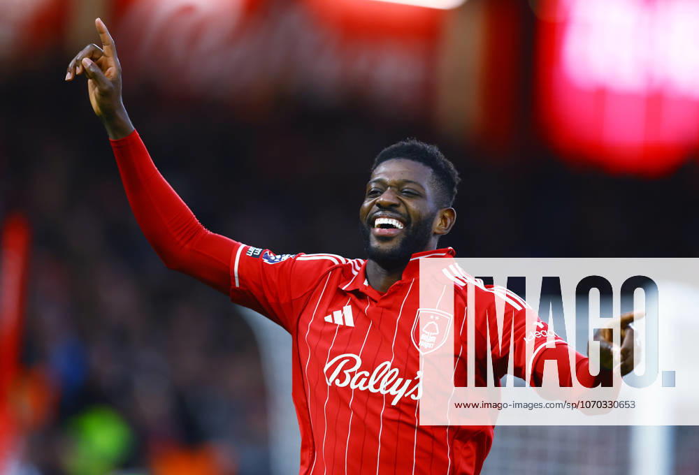 Ibrahim Sangare of Nottingham Forest celebrates scoring a goal to make it 3-0 Nottingham Forest v Tottenham Hotspur, Premier League, Football, City Ground, Nottingham, UK - 14 Dec 2025Nottingham City Ground United Kingdom