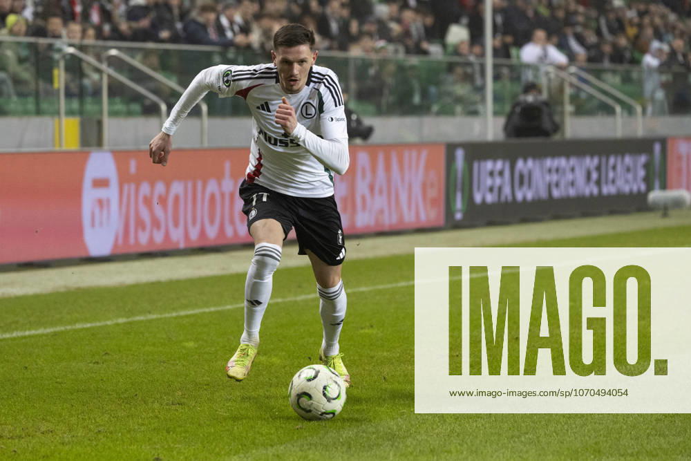 Legia Warszawa - Lincoln Red Imps 18.12.2025 football, Warsaw, UEFA Conference League game Legia Warszawa - Lincoln Red Imps (pilka nozna Liga Konferencji Europy ) image shows: Ermal Krasniqi photo Katarzyna Plewczynska Fotostyk