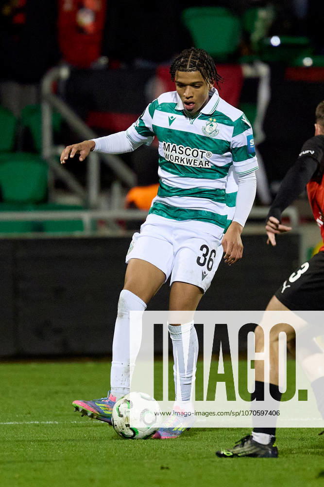 Victor Ozhianvuna of Shamrock Rovers is in action during the UEFA Conference League league phase match-day 6 match between Shamrock Rovers FC and Hamrun Spartans FC at the Tallaght Stadium, Dublin, Ireland on 18 December 2025. UEFA Conference League - Samrock Rovers FC v Hamrun Spartans FC