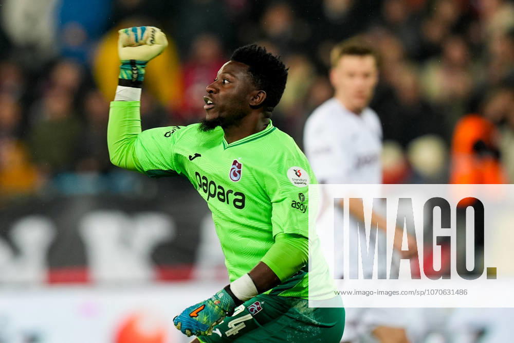 Genclerbirligi v Trabzonspor - Turkish Super Lig ANKARA, TURKIYE - DECEMBER 22: Goalkeeper Andre Onana (24) of Trabzonspor seen during the Turkish Super Lig week 17 football match between Genclerbirligi and Trabzonspor at Eryaman Stadium in Ankara, Turkiye on December 22, 2025. Mustafa Ciftci Anadolu Ankara Turkey. Editorial use only. Please get in touch for any other usage.