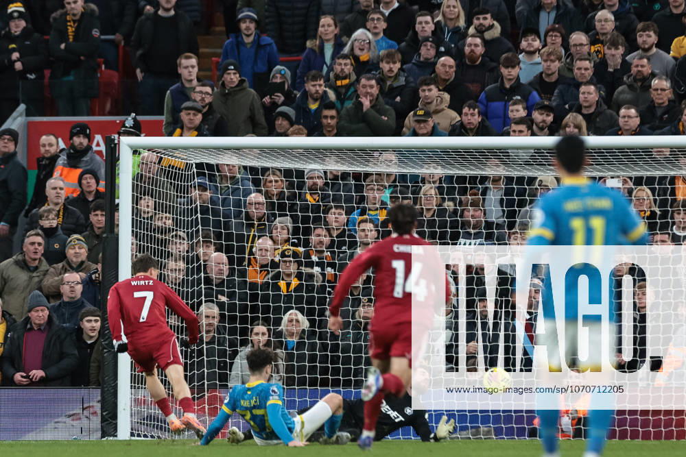 Premier League Liverpool v Wolverhampton Wanderers Florian Wirtz of Liverpool scores to make it 2-0 during the Premier League match Liverpool vs Wolverhampton Wanderers at Anfield, Liverpool, United Kingdom, 27th December 2025 (Photo by Mark Cosgrove News Images) Liverpool Anfield Merseyside United Kingdom