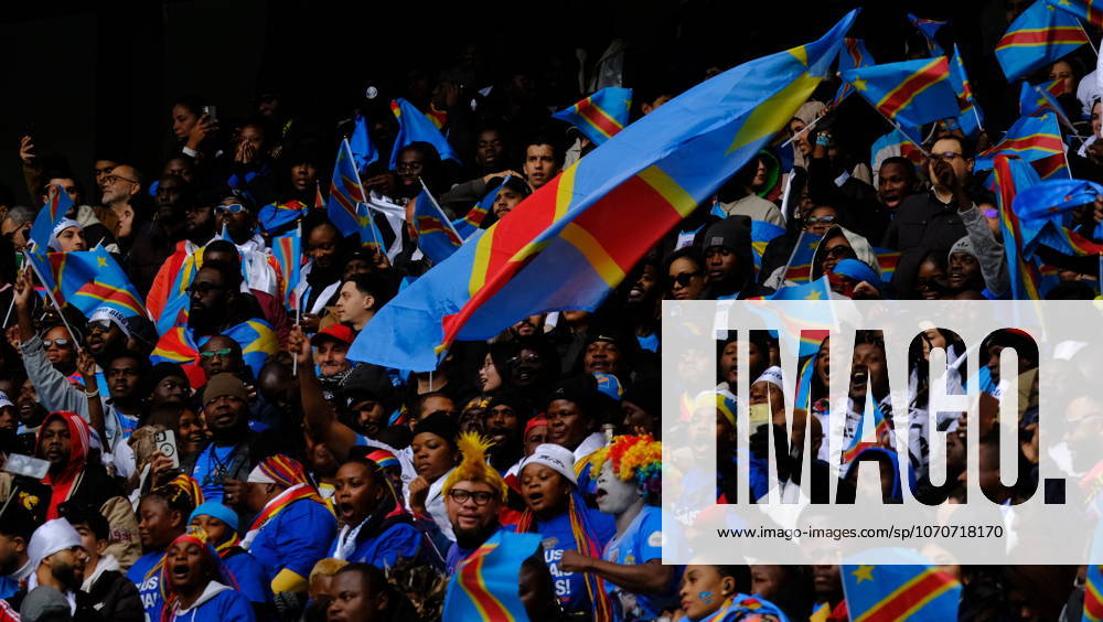 DR Congo v Senegal - 35th Africa Cup of Nations TANGIER, MOROCCO – DECEMBER 27: Fans cheer and wave national flags during the 35th Africa Cup of Nations (AFCON 2025) Group D match between DR Congo and Senegal at Tangier Grand Stadium in Tangier, Morocco, on December 27, 2025. Chris Milosi Anadolu Tangier Morocco. Editorial use only. Please get in touch for any other usage.