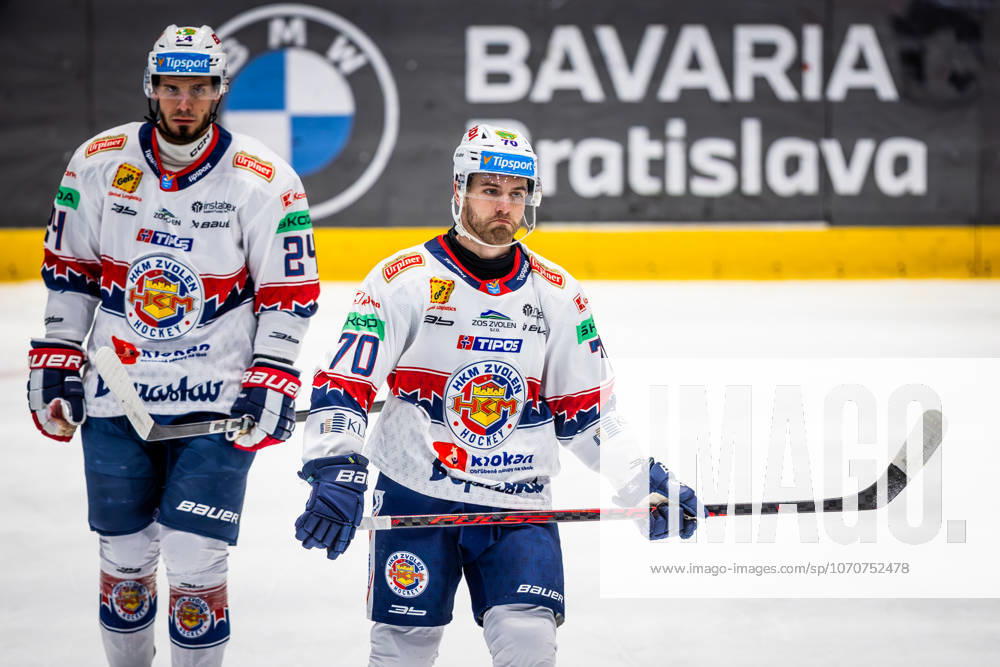 SLOVAN BRATISLAVA - HKM ZVOLEN Marek Hecl of Zvolen during Slovak Ice hockey, Eishockey Eishockey Tipsport liga match between HC Slovan Bratislava and HKM Zvolen at Ondrej Nepela Arena in Bratislava. Bratislava, Slovakia, December 28, 2025. Photo by Branislav Racko.