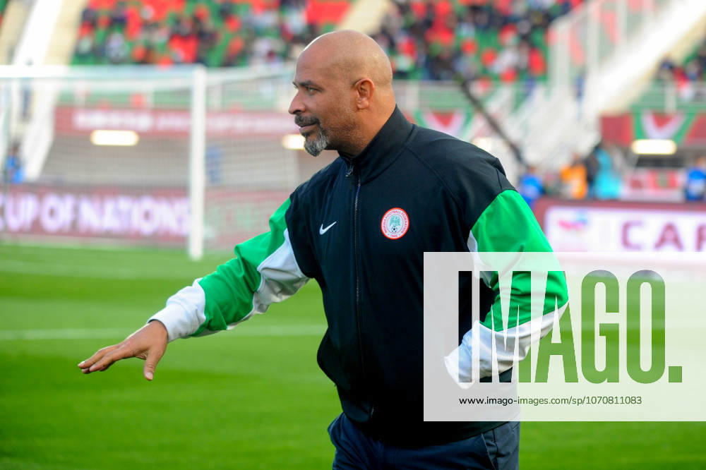 Coach Eric Chelle of Nigeria during the Africa Cup of Nations (AFCON) match between Uganda and Nigeria on December 30th, 2025 at Complexe Sportif De Stade, Fes, Morocco. Photo by Segun Ogunfeyitimi