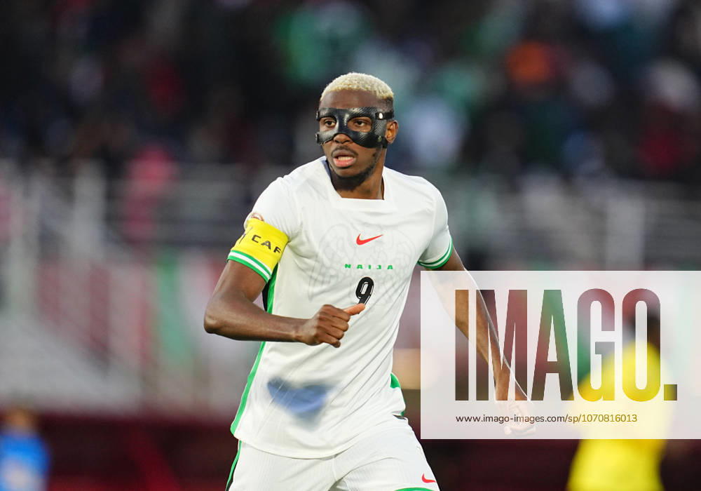 Victor James Osimhen Nigeria gestures during the Africa Cup Of Nations match between Uganda and Nigeria at Fes Stadium on December 30, 2025 in Fes, Morocco Photo by Thor Wegner DeFodi Images