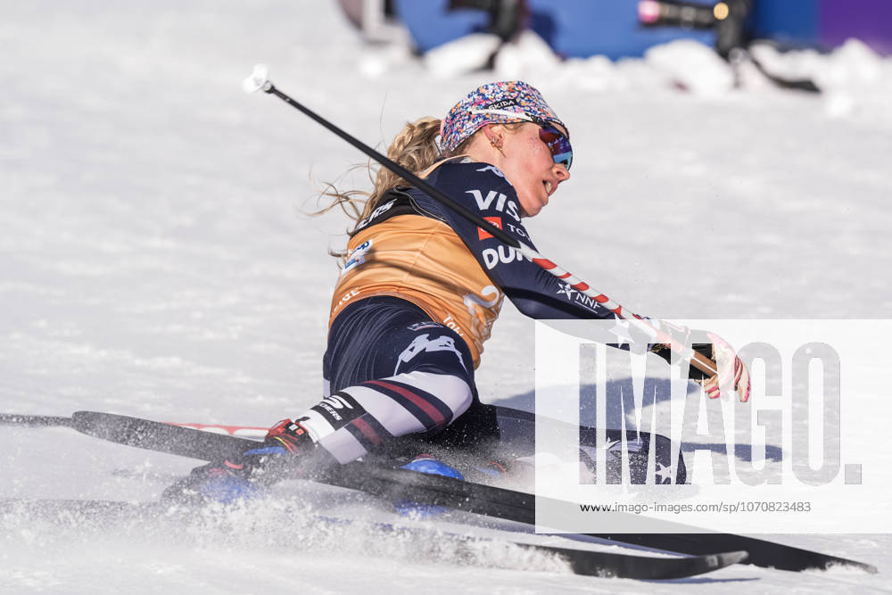 Ski Tour 2025 26 Stage 4 Toblach, Italy 20260101 USA s Jessie Diggins finishes after 20 km pursuit start classic for women in Tour de ski Photo Terje Pedersen NTB Toblach Italy RESTRICTED USE FOR BETTING COMPANIES