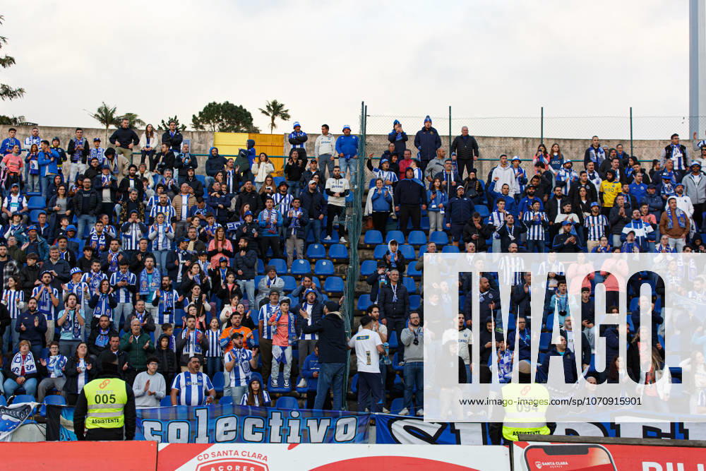 Fans of FC Porto seen during Liga Portugal game between CD Santa Clara and FC Porto (Pedro Rosa Ball Raw Images) Ponta Delgada Estadio de Sao Miguel Portugal