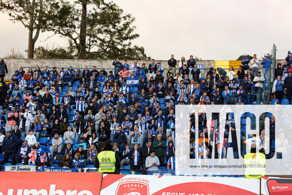Fans of FC Porto seen during Liga Portugal game between CD Santa Clara and FC Porto (Pedro Rosa Ball Raw Images) Ponta Delgada Estadio de Sao Miguel Portugal