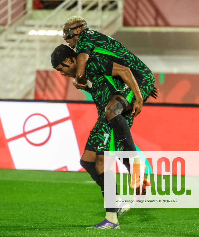 AFCON 2025 in Morocco Ademola Lookman during the game against Mozambique clash& Victor Osimhen during the game against Mozambique clash