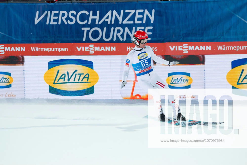 Bischofshofen, Austria 05 January 2026 74 Four Hills Tournament Bischofshofen 2025 2026 Qualification In the picture Manuel Fettner Austria AUT Paul Außerleitner Ski jump