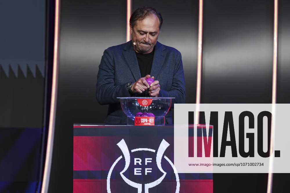 Alfredo Santaelena, former football player, during the draw for the round of 16 of the Copa del Rey, at the Ciudad del Futbol, on January 07, 2026, in Las Rozas, Madrid, Spain. Las Rozas Spain - ZUMAa181 20260107_zaa_a181_004