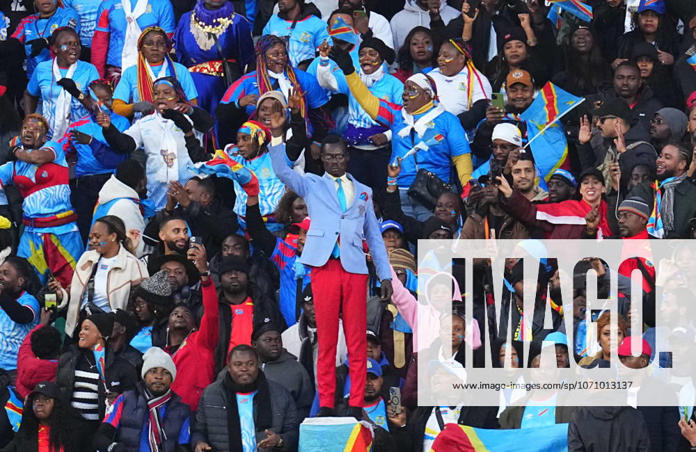 DR Congo fans looks on during the Africa Cup Of Nations match between Algeria and DR Congo at Moulay El Hassan Stadium on January 6, 2026 in Rabat, Morocco Photo by Thor Wegner DeFodi Images