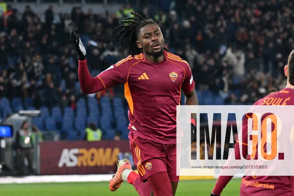 Foto IPP Felice De Martino Roma 10 01 2026 Calcio Campionato serie A 2025-2026 Roma - Sassuolo Nella foto: Esultanza dopo il gol di Manu Koné Italy Photo Press World Copyright Roma italy Italia ITALY