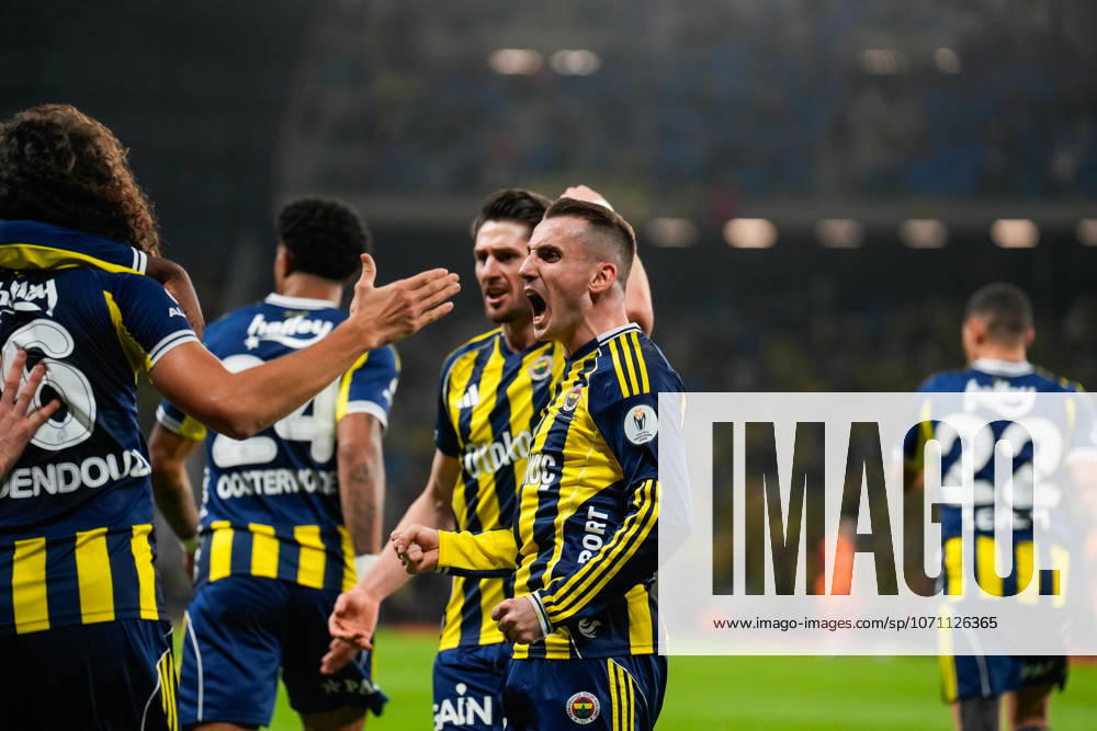 Fenerbahce SK V Galatasaray SK - Turkish Super Cup Final Muhammed Kerem Akturkoglu of Fenerbahce celebrates his team s first goal during the Super Cup final between Galatasaray and Fenerbahce at the Ataturk Olympic Stadium in Istanbul, Turkey, on January 10, 2026. Istanbul Istanbul Turkey