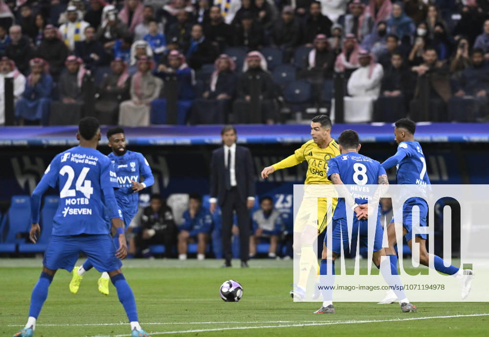 Al Hilal v Al Nassr - Saudi Pro League RIYADH, SAUDI ARABIA - JANUARY 12: Cristiano Ronaldo of Al Nassr in action during the Saudi Pro League match between Al Hilal and Al Nassr at Al Mamlakah Arena Stadium in Riyadh, Saudi Arabia, on January 12, 2026. Mohammed Saad Anadolu Riyadh Saudi Arabia. Editorial use only. Please get in touch for any other usage.