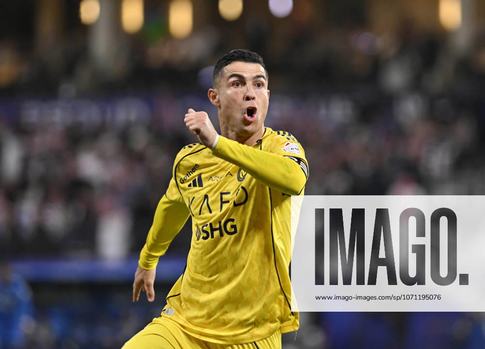 Al Hilal v Al Nassr - Saudi Pro League RIYADH, SAUDI ARABIA - JANUARY 12: Cristiano Ronaldo of Al Nassr celebrates after scoring a goal during the Saudi Pro League match between Al Hilal and Al Nassr at Al Mamlakah Arena Stadium in Riyadh, Saudi Arabia, on January 12, 2026. Mohammed Saad Anadolu Riyadh Saudi Arabia. Editorial use only. Please get in touch for any other usage.