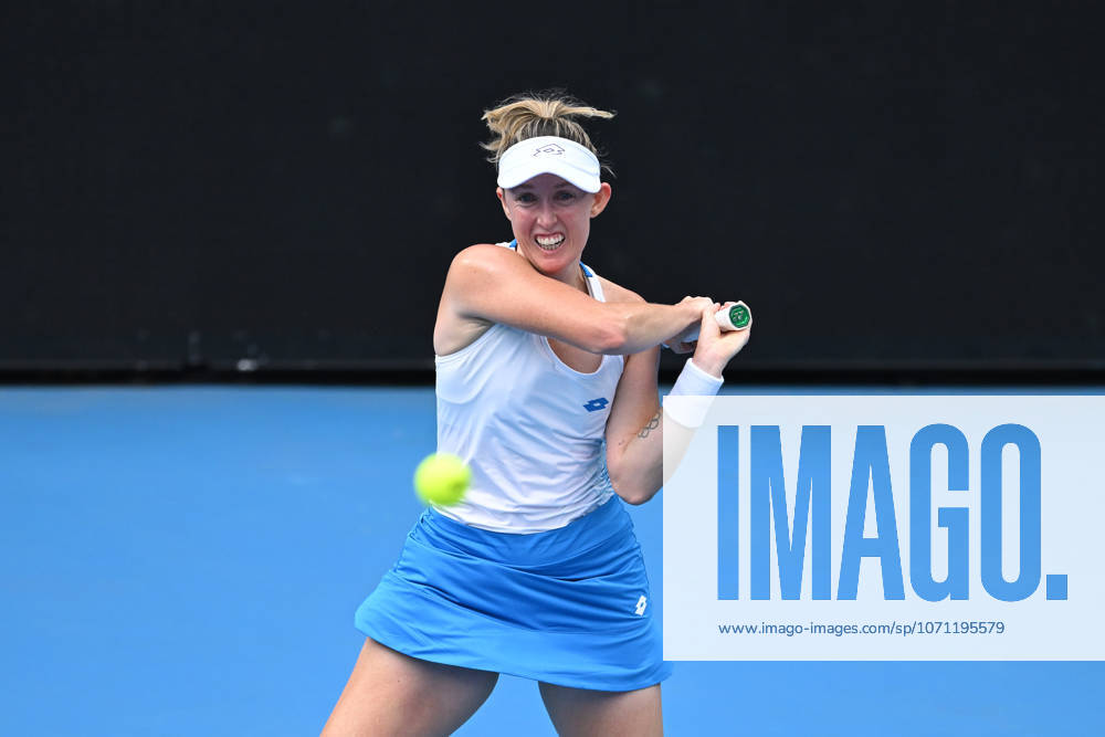 TENNIS AUSTRALIAN OPEN QUALIFYING, Storm Hunter of Australia in action against Ekaterine Gorgodze of Georgia during the qualifying match for the Australian Open tennis tournament at Melbourne Park in Melbourne, Tuesday, January 13, 2026. ( NO ARCHIVING, MELBOURNE VICTORIA AUSTRALIA