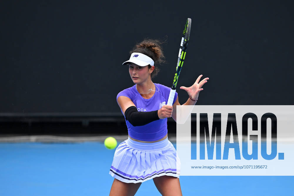 TENNIS AUSTRALIAN OPEN QUALIFYING, Tahlia Kokkinis of Australia in action against Anouk Koevermans of the Netherlands during their qualifying match for the Australian Open tennis tournament at Melbourne Park in Melbourne, Tuesday, January 13, 2026. ( NO ARCHIVING, MELBOURNE VICTORIA AUSTRALIA