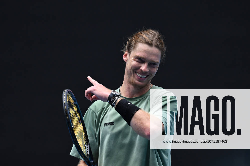 TENNIS AUSTRALIAN OPEN PRACTICE, Andrey Rublev of Russia reacts during a practise session ahead of the Australian Open tennis tournament at Melbourne Park in Melbourne, Tuesday, January 13, 2026. ( NO ARCHIVING MELBOURNE VICTORIA AUSTRALIA