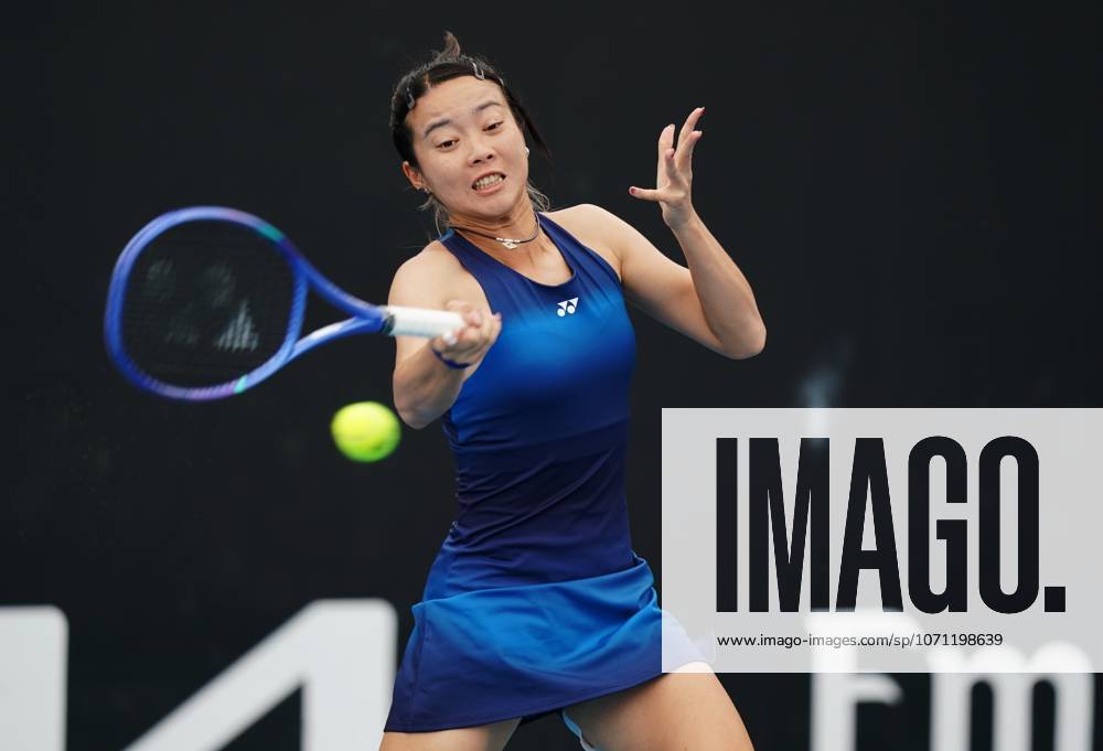 (260113) -- MELBOURNE, Jan. 13, 2026 -- Ma Yexin of China hits a return during the women s singles qualifying 1st round match against Varvara Lepchenko of the United States at Australian Open tennis tournament in Melbourne, Australia, Jan. 13, 2026. (Photo by Xinhua) (SP)AUSTRALIA-MELBOURNE-TENNIS-AUSTRALIAN OPEN-WOMEN S SINGLES-QUALIFYING WangxShen