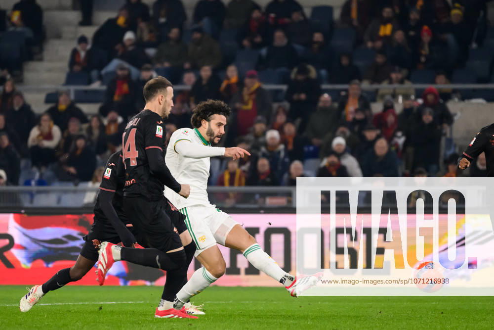 Mario Hermoso of AS Roma scores the goal of 1-1 during the Coppa Italia 2025 2026 football match between AS Roma and Torino FC at Stadio Olimpico in Rome (Italy), January 13, 2026. AndreaxStaccioli