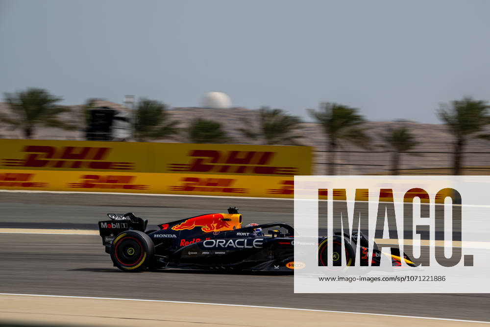 SAKHIR, BAHRAIN: Max Verstappen, racing for the Red Bull Racing team during the 2025 Formula 1 Bahrain Testing at the Bahrain International Circuit in Sakhir, Bahrain.