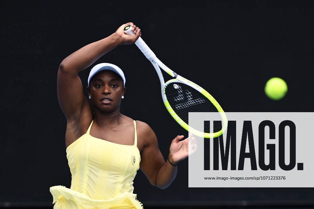 TENNIS AUSTRALIAN OPEN QUALIFYING, Sloane Stephens of the US in action against Olivia Gadecki of Australia during a qualifying session ahead of the Australian Open tennis tournament at Melbourne Park in Melbourne, Wednesday, January 14, 2026. ( NO ARCHIVING, MELBOURNE VICTORIA AUSTRALIA