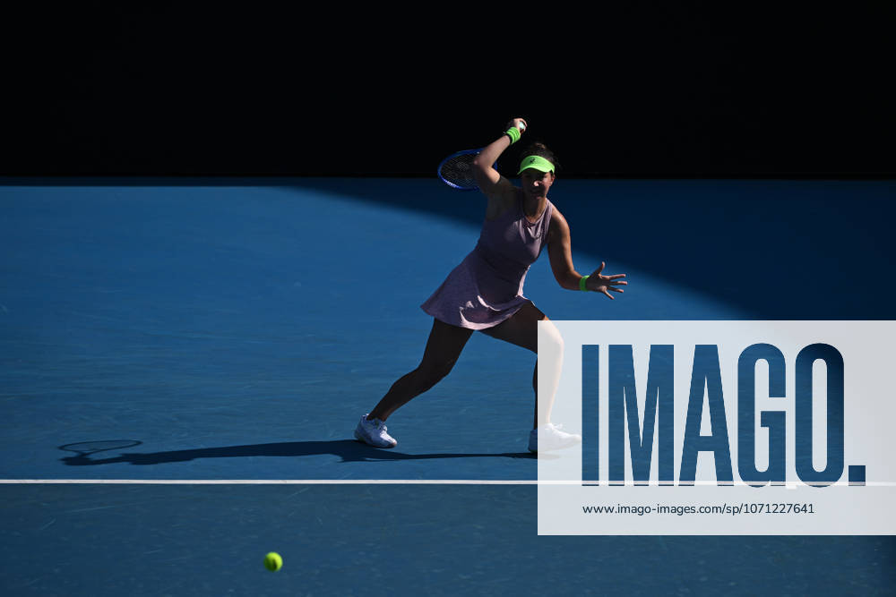 TENNIS AUSTRALIAN OPEN QUALIFYING, Lola Radivojevic of Serbia in action against Storm Hunter of Australia in the round 2 qualifying match ahead of the Australian Open tennis tournament at Melbourne Park in Melbourne, Wednesday, January 14, 2026. ( NO ARCHIVING, MELBOURNE VICTORIA AUSTRALIA