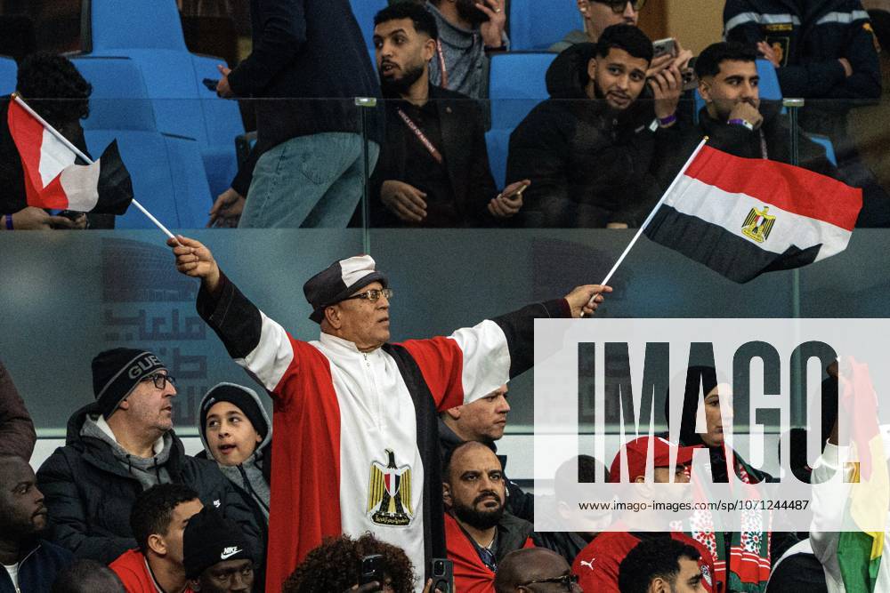 Egypt - Senegal - Africa Cup of Nations TANGIER, MOROCCO - JANUARY 14: Fans show their support during the 35th Africa Cup of Nations (AFCON 2025) semifinal match between Egypt and Senegal at the Grand Stade de Tanger in Tangier, Morocco on January 14, 2026. Samah Zidan Anadolu Tangier Morocco. Editorial use only. Please get in touch for any other usage.