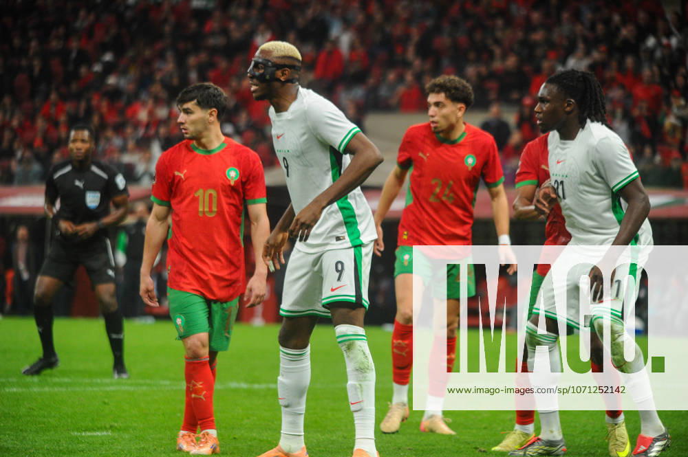 Nigeria and Morocco during the Africa Cup of Nations (AFCON) match between Nigeria and Morocco at Prince Moulay El Hassan Stadium on January 14th in Rabat, Morocco. Photo by Segun Ogunfeyitimi