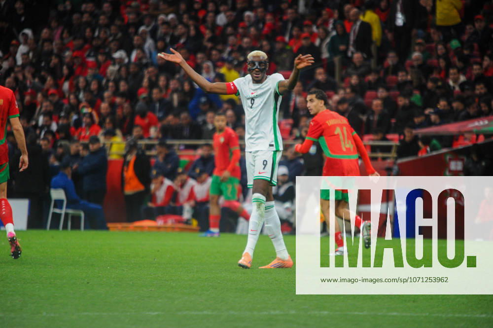 Nigeria and Morocco during the Africa Cup of Nations (AFCON) match between Nigeria and Morocco at Prince Moulay El Hassan Stadium on January 14th in Rabat, Morocco. Photo by Segun Ogunfeyitimi