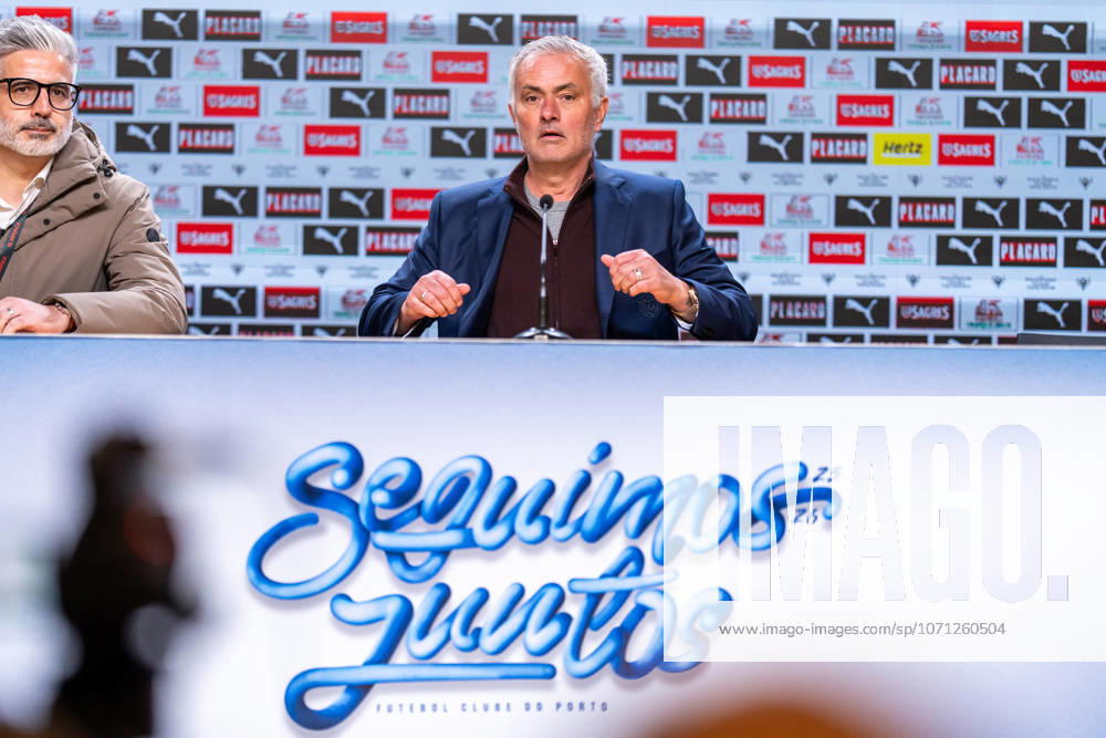 FC Porto v SL Benfica - Taca de Portugal Jose Mourinho, head coach of SL Benfica, is seen during the press conference, PK, Pressekonferenz after the Portuguese Cup quarter-final match between FC Porto and SL Benfica at Estadio do Dragao in Porto, Portugal, on January 14, 2026. Porto Porto Portugal