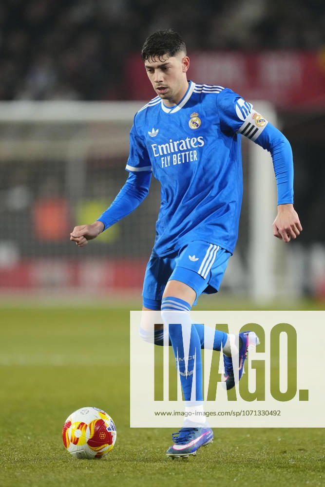 Albacete Balompie v Real Madrid - Copa del Rey Federico Valverde central midfield of Real Madrid and Uruguay during the Copa del Rey round of 16 match between Albacete Balompie and Real Madrid at Estadio Carlos Belmonte on January 14, 2026 in Albacete, Spain. Albacete Spain