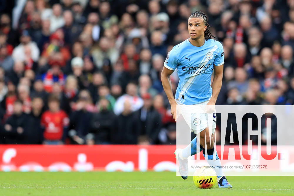 17th January 2026; Old Trafford, Manchester, England; Premier League Football, Manchester United, ManU versus Manchester City; Nathan Ake of Manchester City runs with the ball DavidxBlunsden Content restricted for UK based newspaper