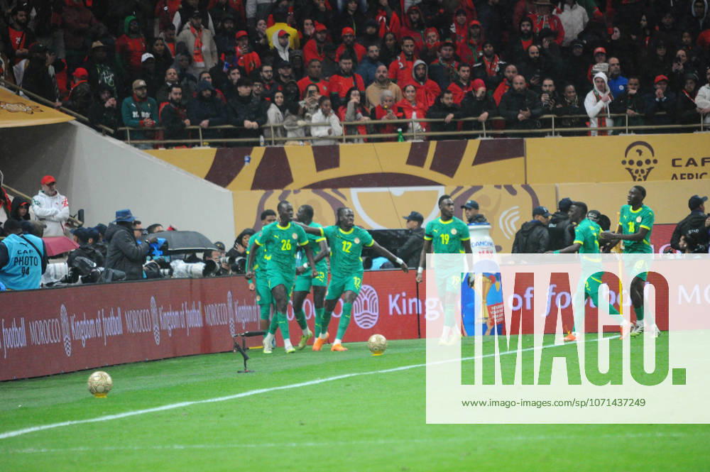 Senegal celebrate during the Africa Cup of Nations (AFCON) Final match between Senegal and Morocco in Rabat on January 18th in Rabat, Morocco. Photo by Segun Ogunfeyitimi