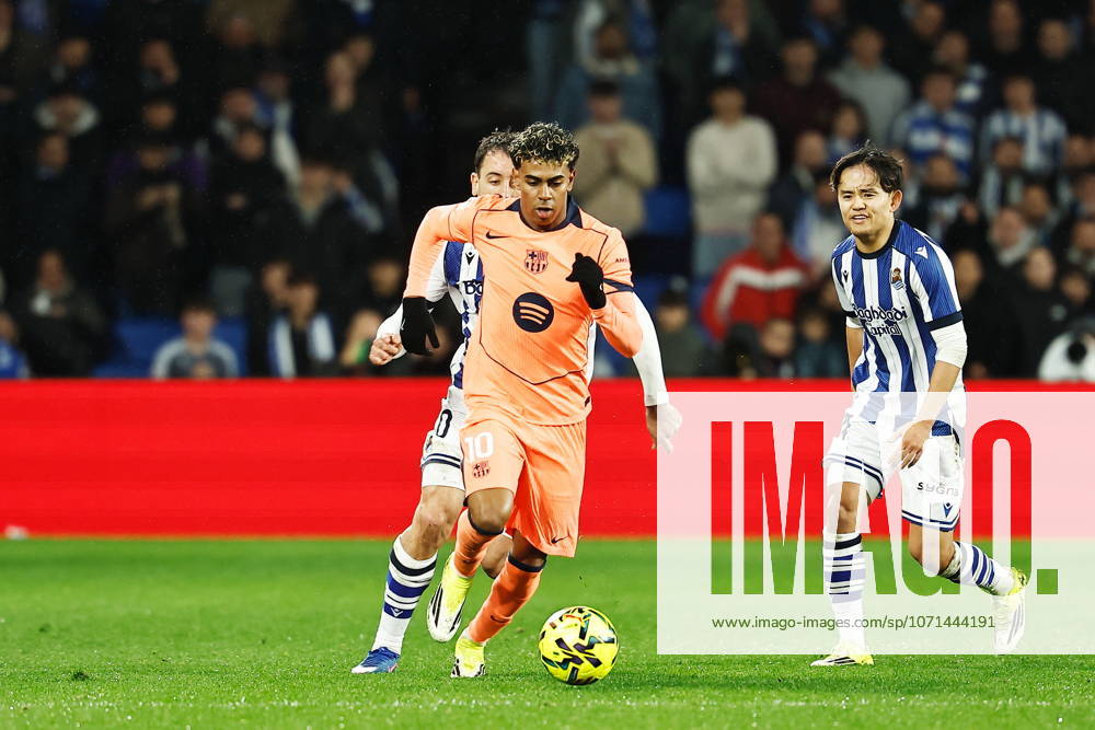Lamine Yamal (Barcelona), JANUARY 18, 2026 - Football Soccer : Spanish LaLiga EA Sports match between Real Sociedad - Club Atletico de Madrid at the Estadio de Anoeta in San Sebastian, Spain. Noxthirdxpartyxsales aflo_316587201
