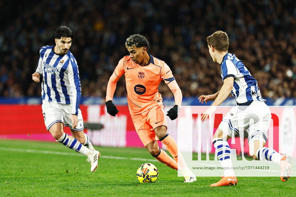 Lamine Yamal (Barcelona), JANUARY 18, 2026 - Football Soccer : Spanish LaLiga EA Sports match between Real Sociedad - Club Atletico de Madrid at the Estadio de Anoeta in San Sebastian, Spain. Noxthirdxpartyxsales aflo_316587249