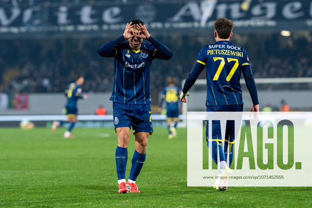 Vitoria SC v FC Porto - Primeira Liga Alan Varela from FC Porto celebrates his goal during the Liga Portugal Betclic 2025 26 match between Vitoria SC and FC Porto at Estadio Dom Afonso Henriques in Guimaraes, Portugal, on January 18, 2026. Guimaraes Braga Portugal