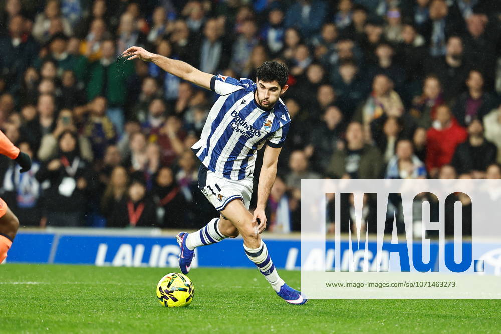 Goncalo Guedes (Sociedad), JANUARY 18, 2026 - Football Soccer : Spanish LaLiga EA Sports match between Real Sociedad - FC Barcelona, Barca at the Estadio de Anoeta in San Sebastian, Spain. Noxthirdxpartyxsales aflo_316665951