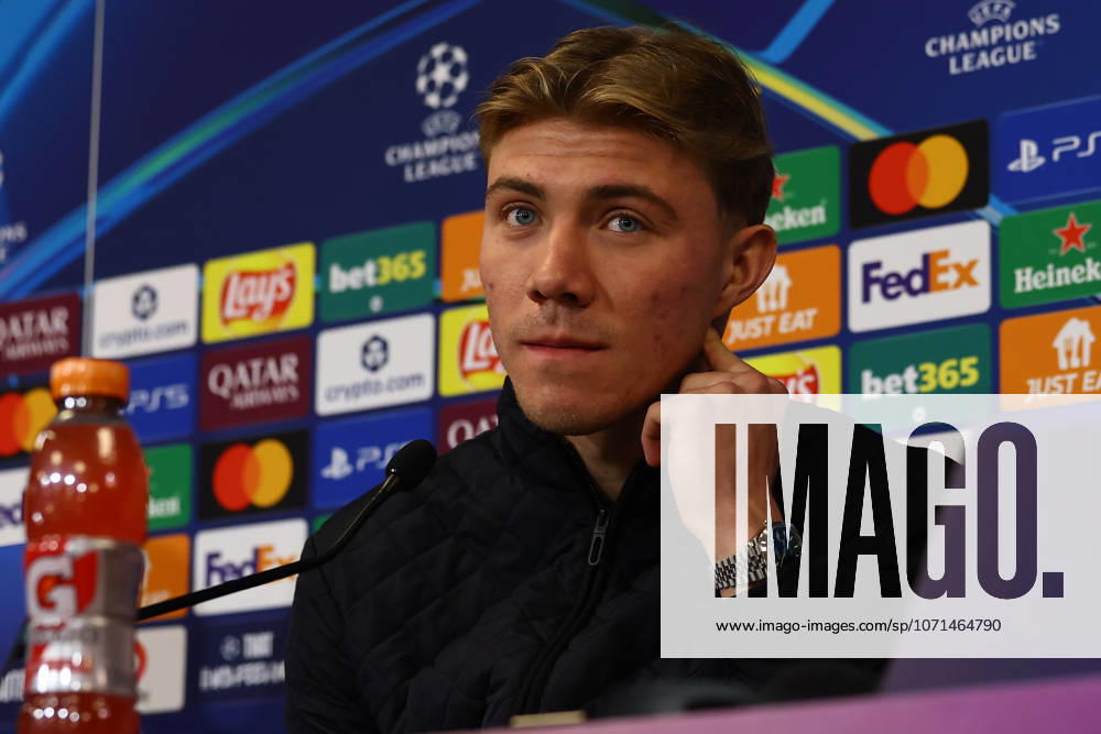Rasmus Hojlund of Napoli during a press conference, PK, Pressekonferenz head the UEFA Champions League 2025 26 League Phase MD7 match between F.C. Copenhagen and SSC Napoli at Parken Stadium in Copenhagen, Denmark, on January 19, 2026 Copenaghen Italy - ZUMAl131 20260119_zsp_l131_008