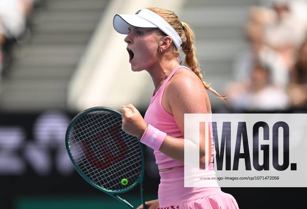 TENNIS AUSTRALIAN OPEN, Taylah Preston of Australia reacts during the Womens 1st round match against Shuai Zhang of China on day 3 of the 2026 Australian Open tennis tournament at Melbourne Park in Melbourne, Tuesday, January 20, 2026. ( NO ARCHIVING MELBOURNE VICTORIA AUSTRALIA