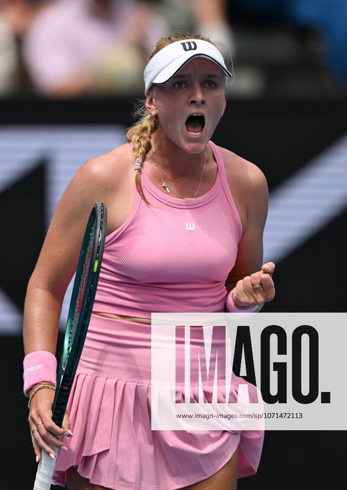 TENNIS AUSTRALIAN OPEN, Taylah Preston of Australia reacts during the Womens 1st round match against Shuai Zhang of China on day 3 of the 2026 Australian Open tennis tournament at Melbourne Park in Melbourne, Tuesday, January 20, 2026. ( NO ARCHIVING MELBOURNE VICTORIA AUSTRALIA